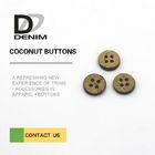 24L 4 Holes Coconut Buttons Natural Color With Custom Logo Design