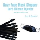 Navy Face Mask Stopper | Toggle Cord Locks Silicone Adjuster